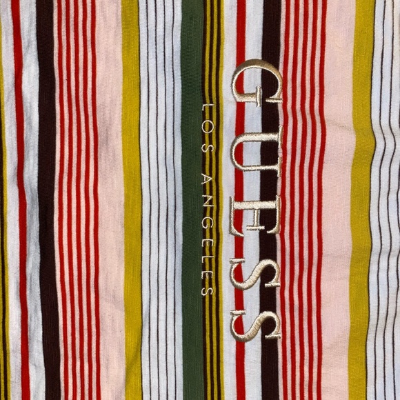 Guess Embroidered Striped T-Shirt - Picture 2 of 3